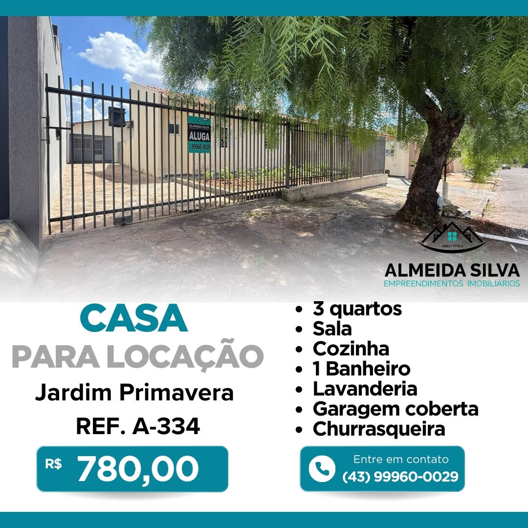 Casa para alugar com 3 quartos - Foto 1